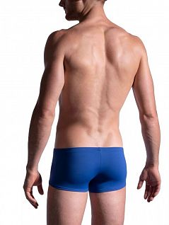 Однотонные боксеры из микрофибры синего цвета MANstore 210628c4000